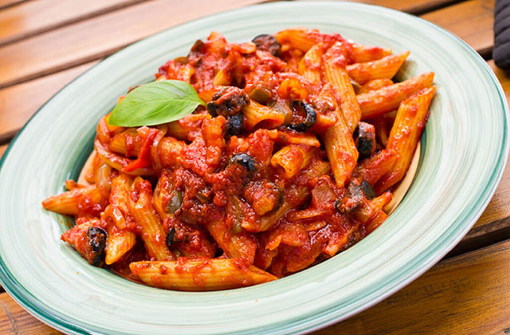 Penne arrabbiata spicy tomato pasta