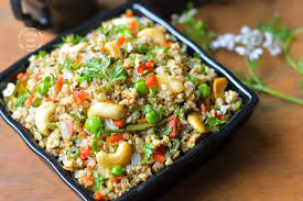 Vegetable Upma in non-stick pan