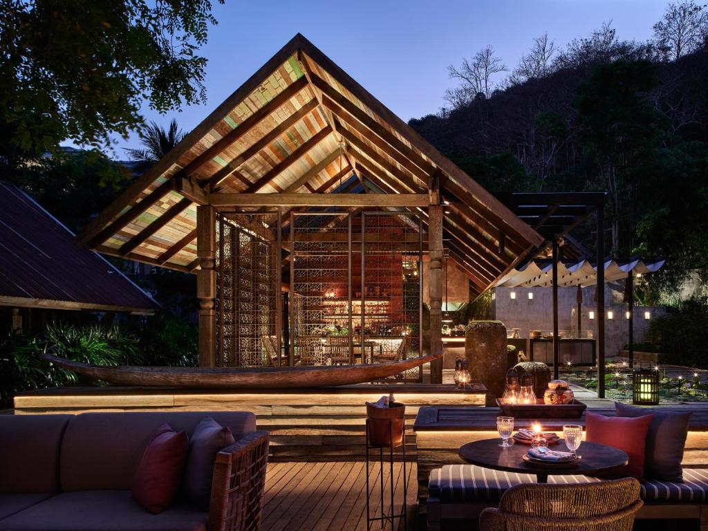 Aerial view of beach resorts in Phuket for couples